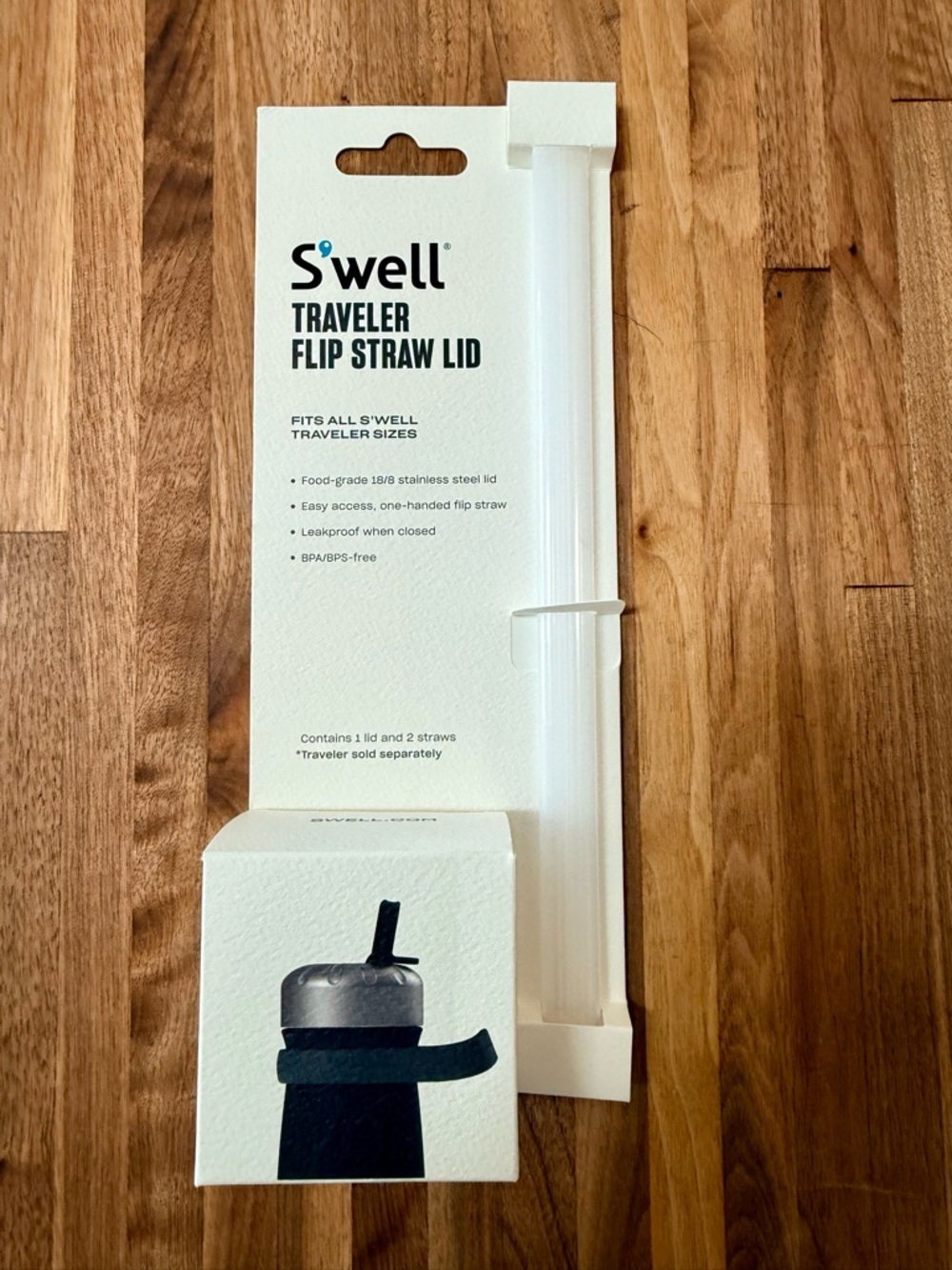 NWT S'well Traveler Flip Straw Lid